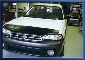 1997 Subaru Legacy with a magnetic car bra