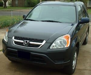 Honda CR-V with a magnetic car bra