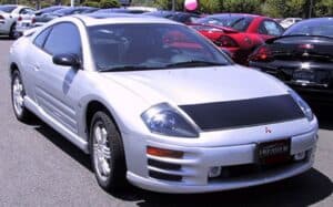 Mitsubishi Eclipse with a magnetic car bra