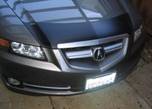 Acura TL 2004 with a magnetic car bra