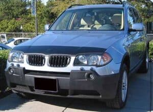BMW X3 with a magnetic car bra
