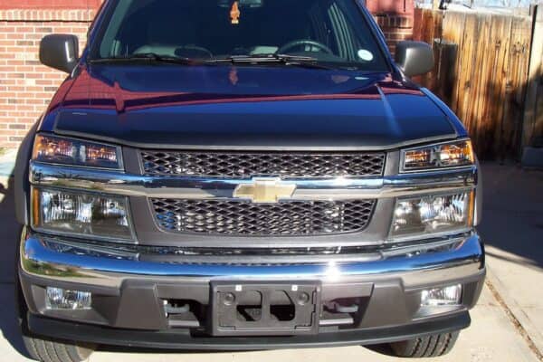 Chevrolet Colorado with a magnet car bra