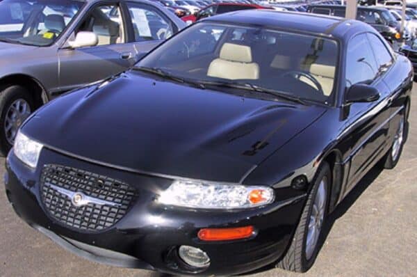 Chrysler Sebring Coupe with a magnet car bra