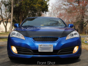 2012 Hyundai Genesis Coupe with a magnetic car bra
