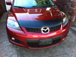 Mazda CX7 with a magnetic car bra