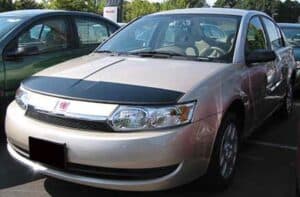 Saturn Ion 4 door with a magnetic car bra