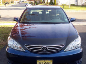 2006 Toyota Camry with a magnetic car bra