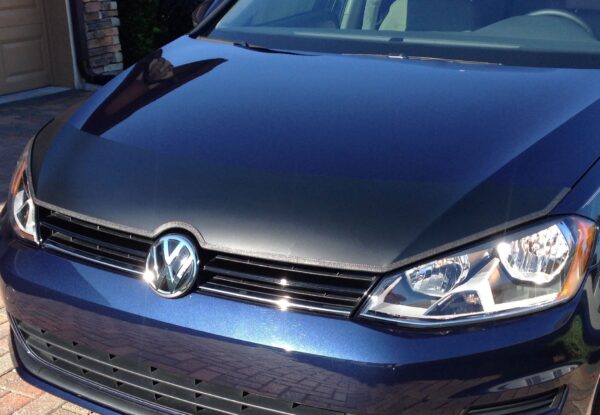 2014 Volkswagen Golf with a magnetic car bra