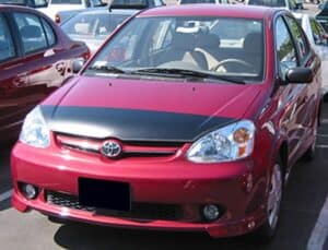 Toyota Echo with a magnetic car bra