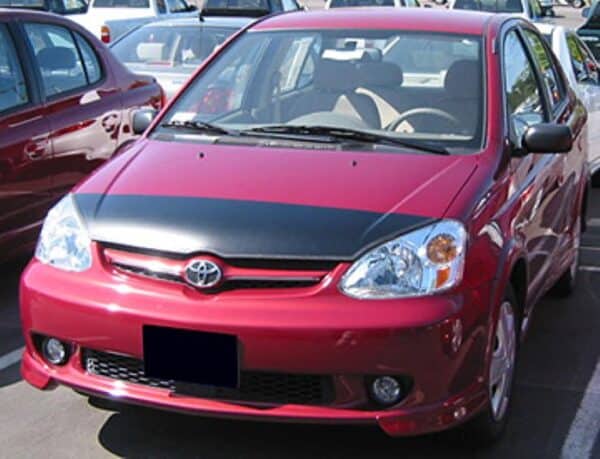 Toyota Echo with a magnetic car bra