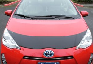 Toyota Prius C with a magnetic car bra