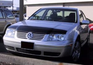 1999 Volkswagen Jetta with a magnetic car bra