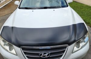 2009 Hyundai Sonata black magnetic car bra extra deep